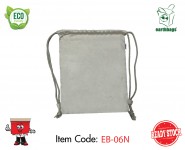 Premium Drawstring Bag in Natural Suede Fabric
